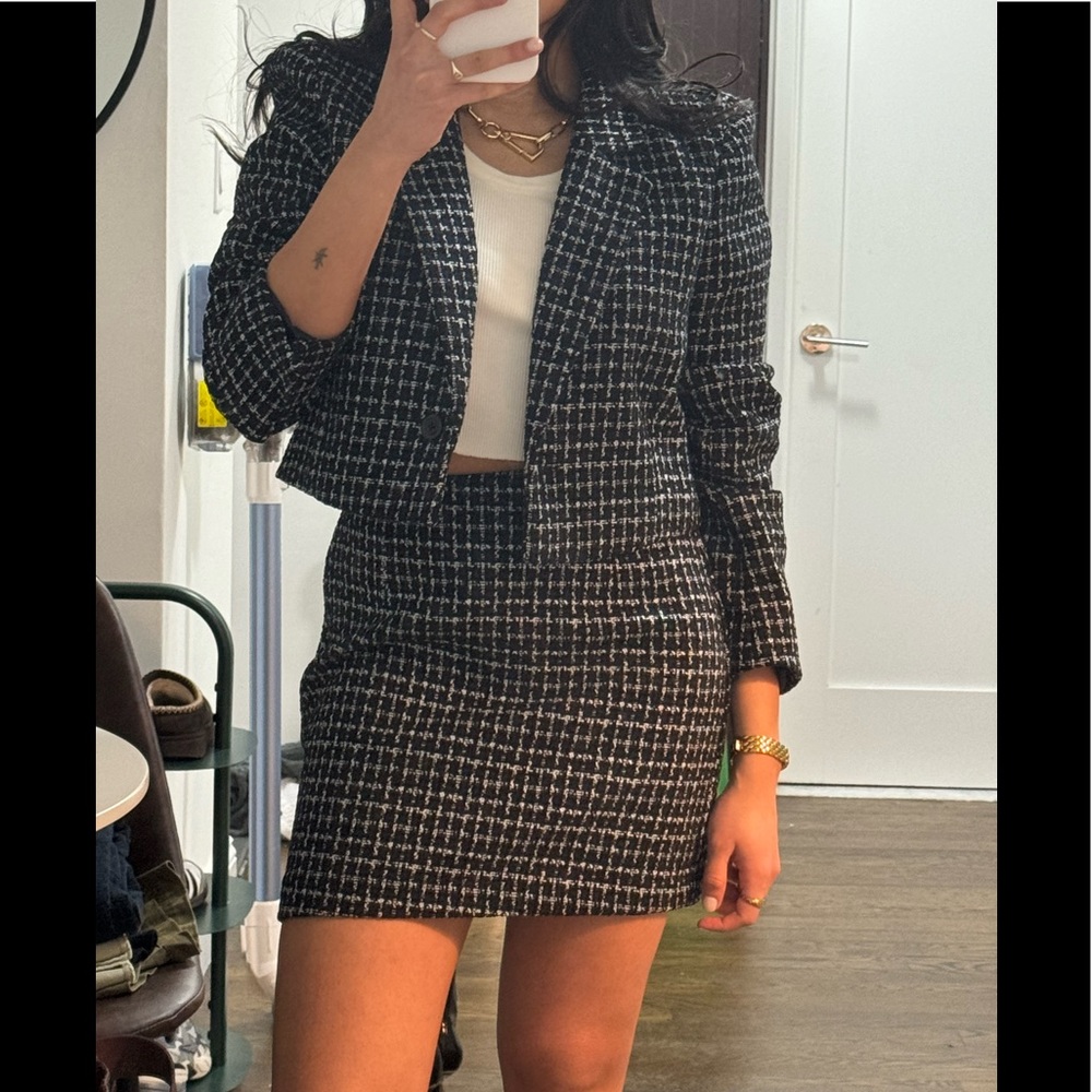 Tweet Blazer and Skirt set